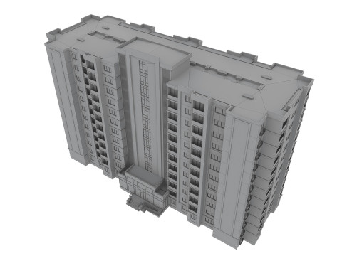 Residential Building 002 3D Model
