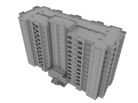 Residential Building 002 3D Model