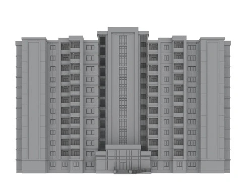 Residential Building 002 3D Model