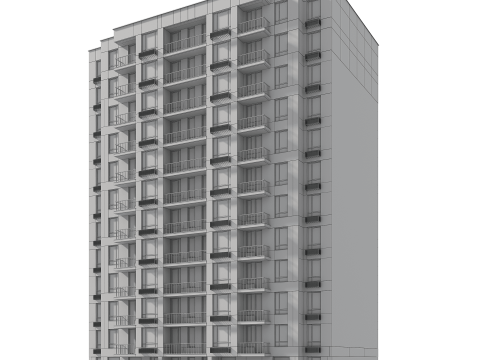Residential Building 003 3D Модель