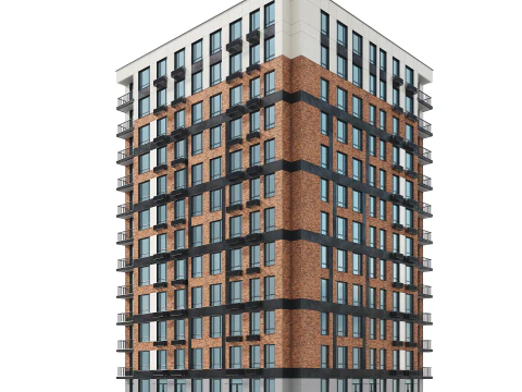 B&acirc;timent r&eacute;sidentiel 004 Modèle 3D