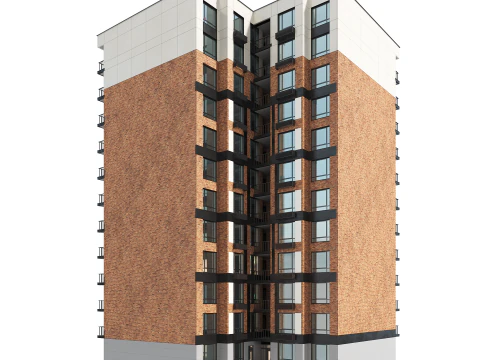 Residential Building 004 3D Model