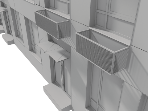 Residential Building 004 Modello 3D