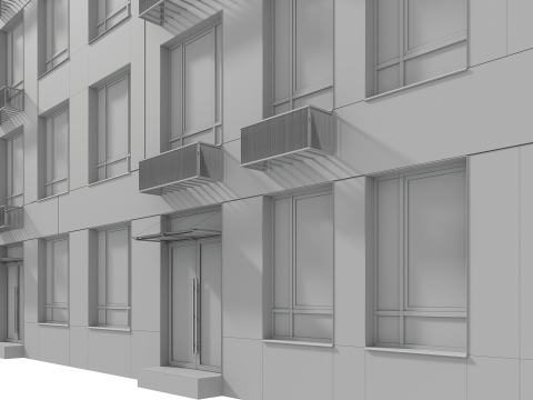 Residential Building 004 Modello 3D