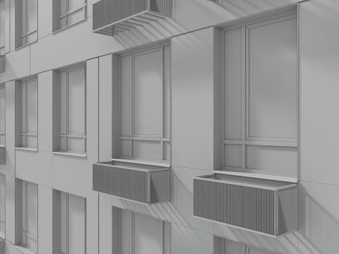 Residential Building 004 Modello 3D