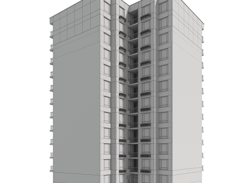 Residential Building 004 Modello 3D