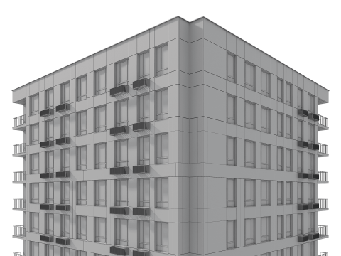 Residential Building 004 Modello 3D