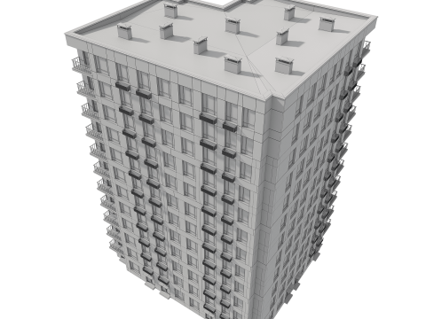 Residential Building 004 Modello 3D