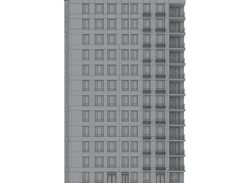 Residential Building 004 Modello 3D