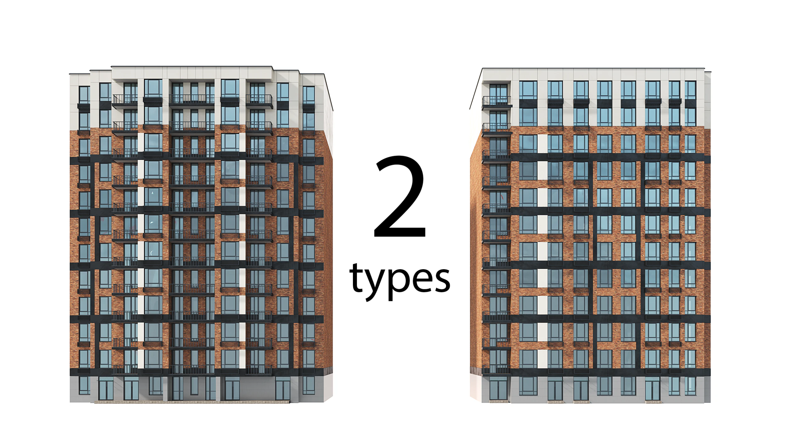 Collection Residential Building 005 3D Model .c4d .max .obj .3ds .fbx .stl .blend 