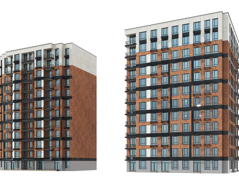 Collection Residential Building 005 3D Model