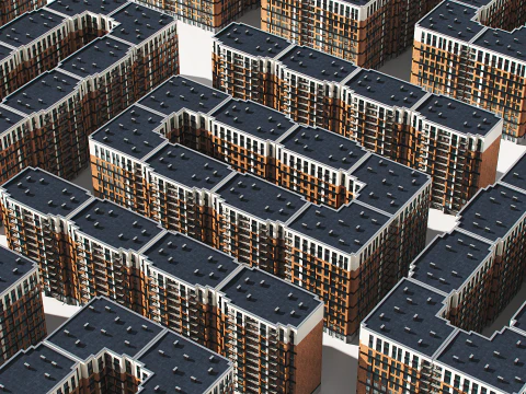 Collection Residential Building 005 3D Model