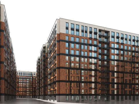 Collection Residential Building 005 3D Model