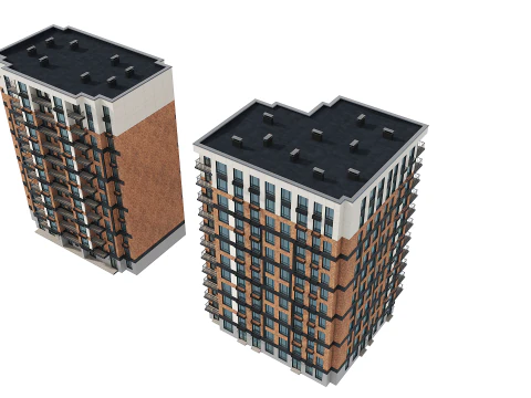 Collection Residential Building 005 3D Model