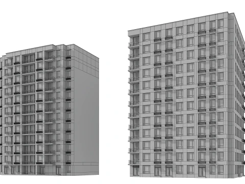 Collection Residential Building 005 3D Model