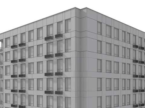 Collection Residential Building 005 3D Model