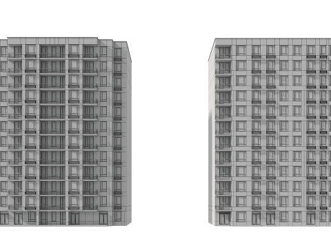 Collection Residential Building 005 3D मॉडल