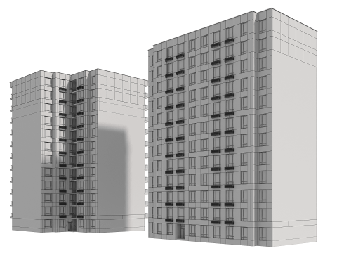Collection Residential Building 005 3D मॉडल