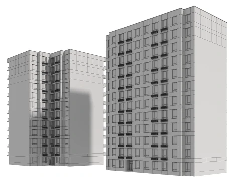 Collection Residential Building 005 3D Model