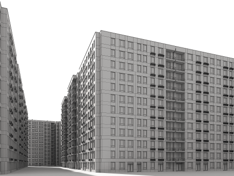 Collection Residential Building 005 3D मॉडल