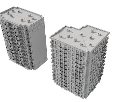 Collection Residential Building 005 3D मॉडल