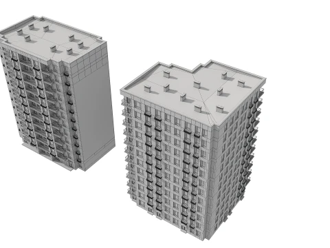 Collection Residential Building 005 3D Model
