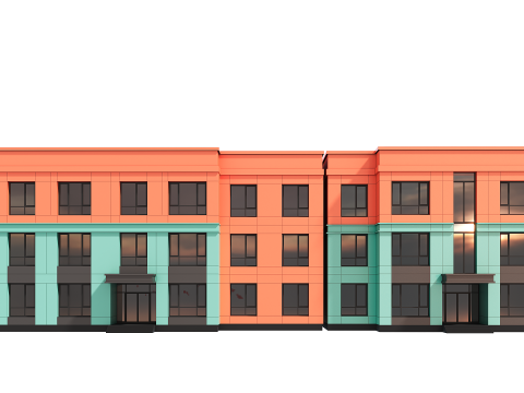 Residential Building 006 3D Model