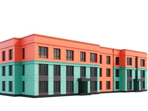 Residential Building 006 3D Model