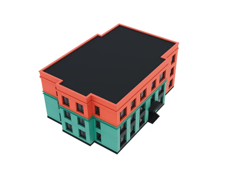 Residential Building 006 3D Model
