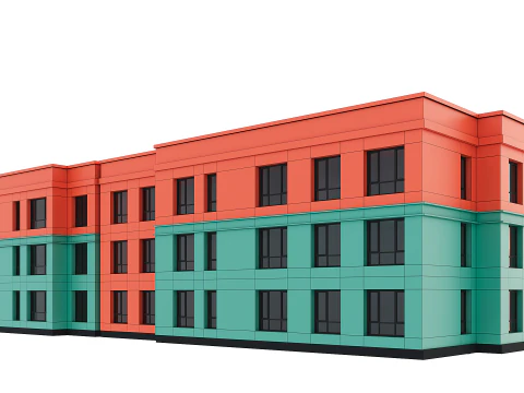 Residential Building 006 3D Model