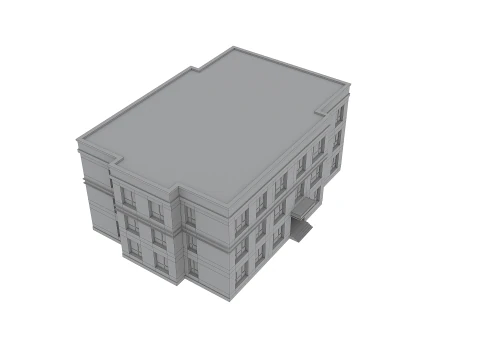 Residential Building 006 3D Model