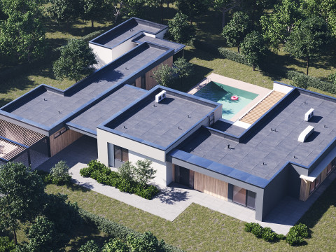 Exterior House Scene 3D Model