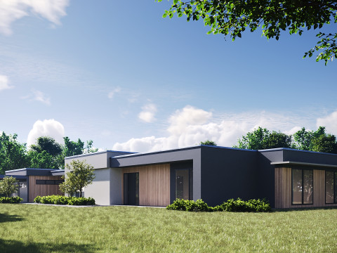 Exterior House Scene 3D Model