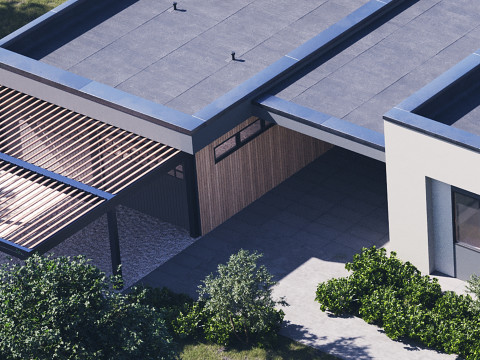 Exterior House Scene 3D Model