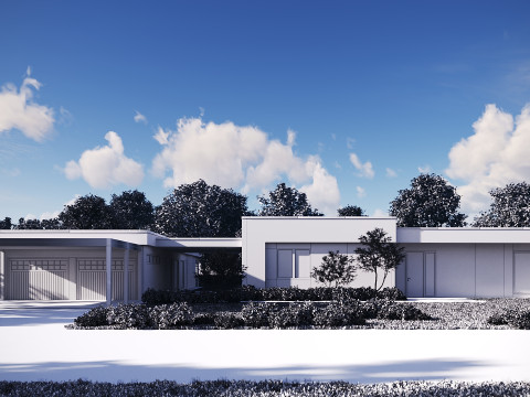 Exterior House Scene 3D Model