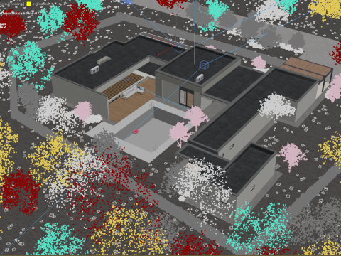 Exterior House Scene 3D Model