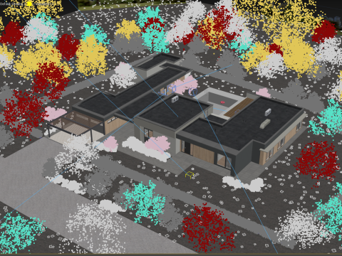 Exterior House Scene 3D Model