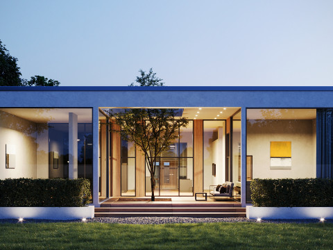 Exterior House Scene Day and Night 3D Модель
