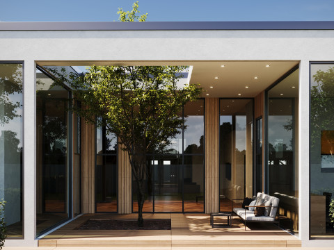 Exterior House Scene Day and Night 3D Модель