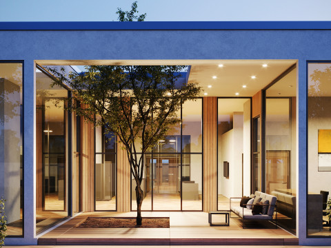 Exterior House Scene Day and Night 3D Модель