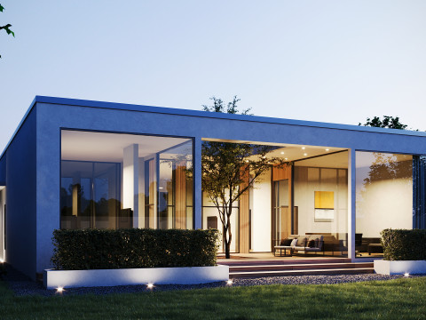 Exterior House Scene Day and Night 3D Модель