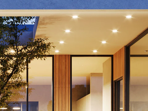 Exterior House Scene Day and Night 3D Model