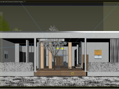 Exterior House Scene Day and Night 3D Модель