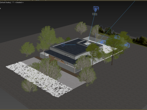Exterior House Scene Day and Night 3D Модель