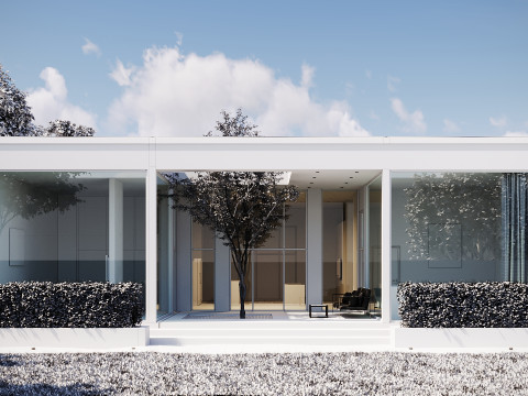 Exterior House Scene Day and Night 3D Модель
