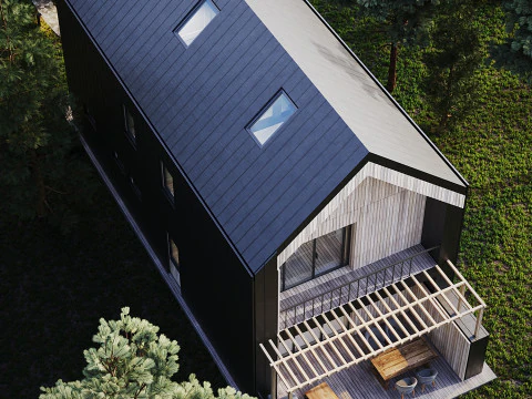 Barn House Scene 3D Model