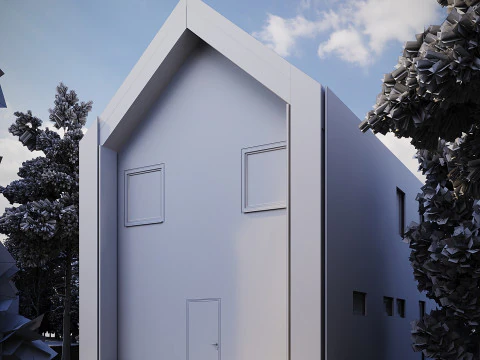 Barn House Scene 3D Model