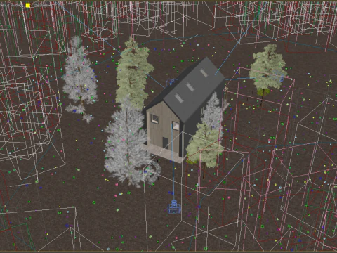 Barn House Scene 3D Model