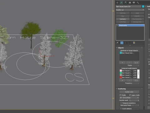 Barn House Scene 3D Model