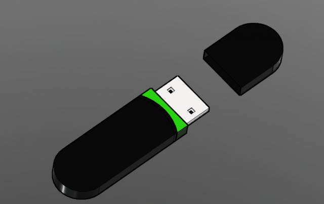 usb stick Modelo 3D .c4d .max .obj .3ds .fbx .stl .blend 